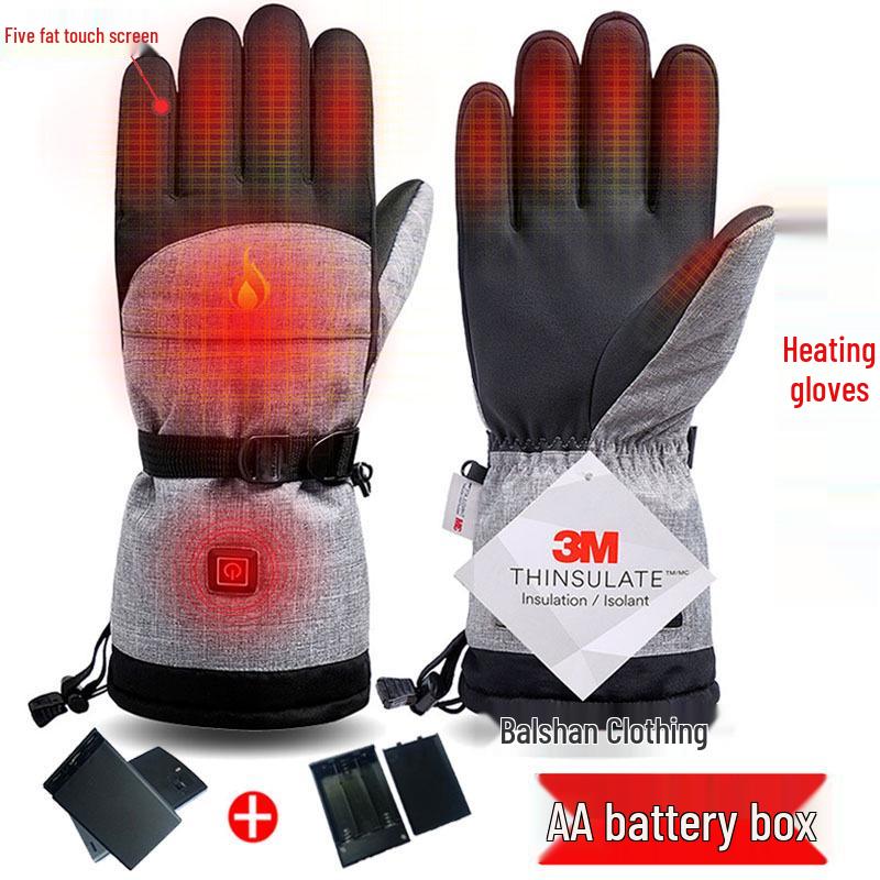 Elektrisch beheizte Handschuhe zum Radfahren und Skifahren – Touchscreen, Anti-Kälte, grenzüberschreitend