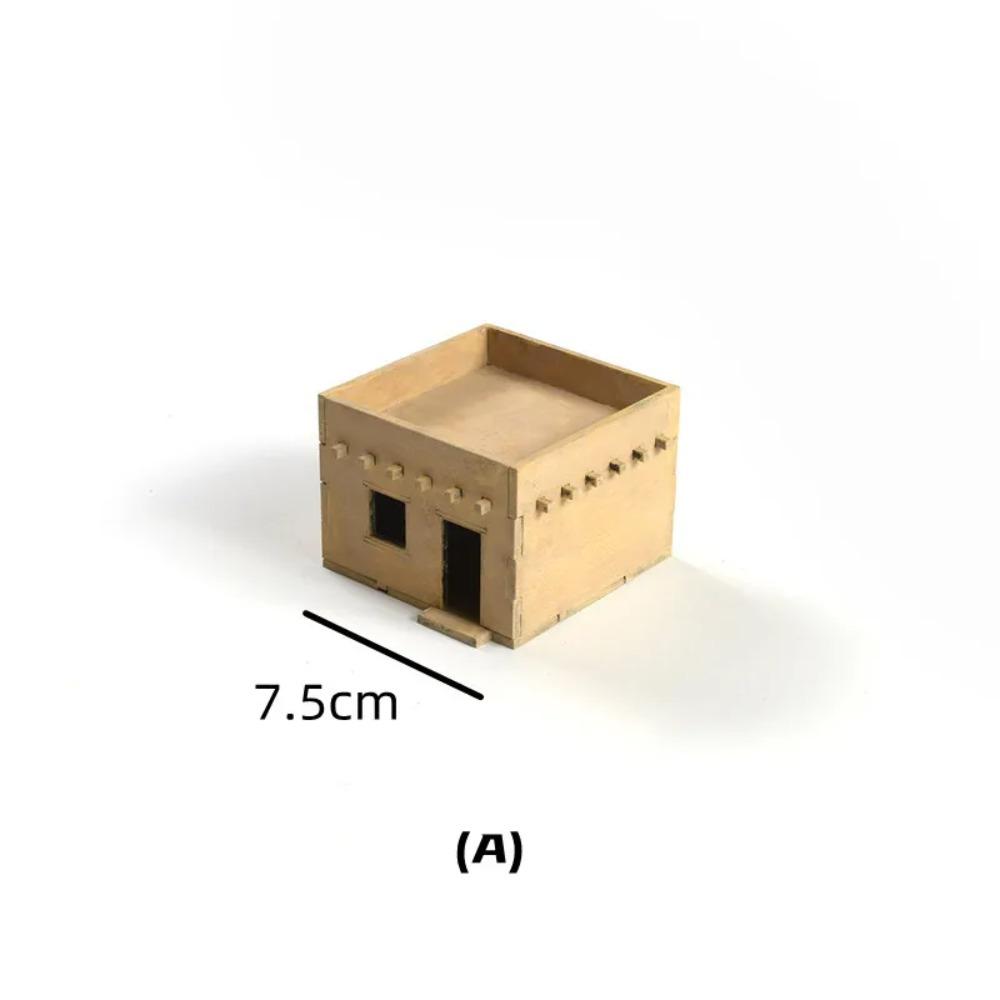 1/72 Holz-Bausatz Südostasien Haus Tempel Naher Osten Konstruktion Puzzle Modellbausatz für DIY Handgemachte Szene