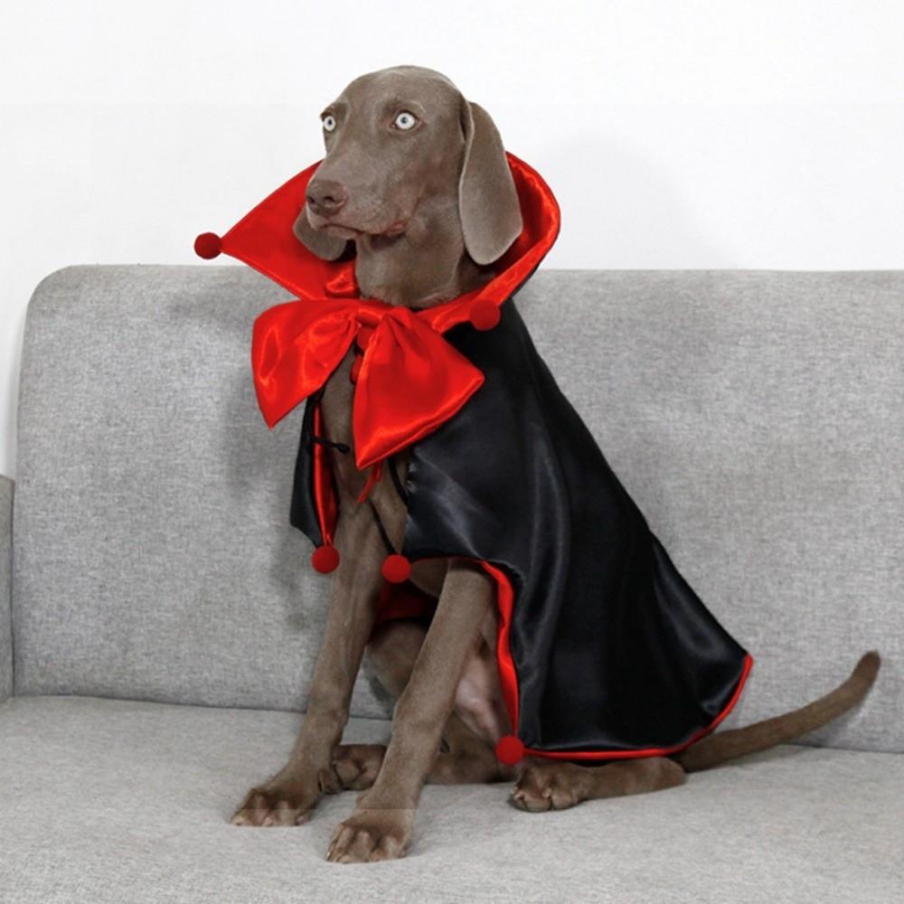 Stand-collar Halloween Pet Costume Comfortable Adjustable Dogs Knight Cape Easy To Wear Soft Fabric Cat Cosplay Cloak Party