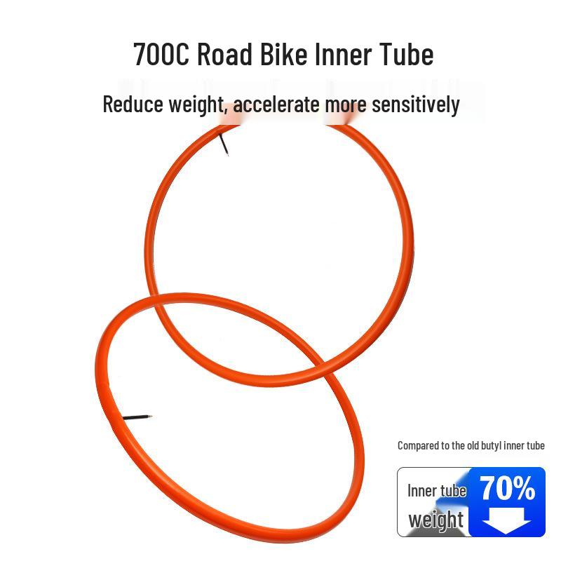 SUKOU TPU Puncture-Resistant Ultra-Light Road Bike Inner Tube, French Valve, 700x23-28C, 28g