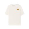 Fashionable Versatile Sports Short Sleeve T-Shirt Unisex Tops Pure-White L225U056-01SV