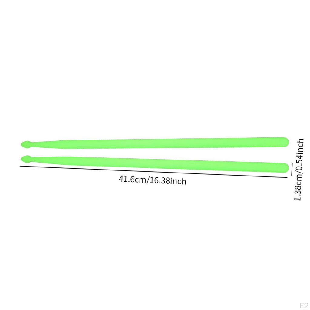 2 Pack Nylon Drumsticks with Night Light, Bright Glowing