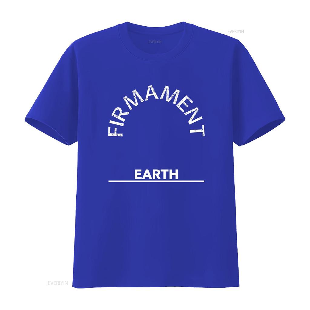 Firmament Flat Earth T Shirt Unique Design for Trendy Fashion Lovers vintage Washed Stylish Top For Everyday Wear streetwear