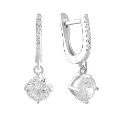 Silver Earrings with Cubic Zirkonia (2138648)