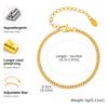 Dainty Double-layer Bead Chain Bracelet for Women,Gold Color Stainless Steel Waterproof Bracelets, Trendy Jewelry Gifts