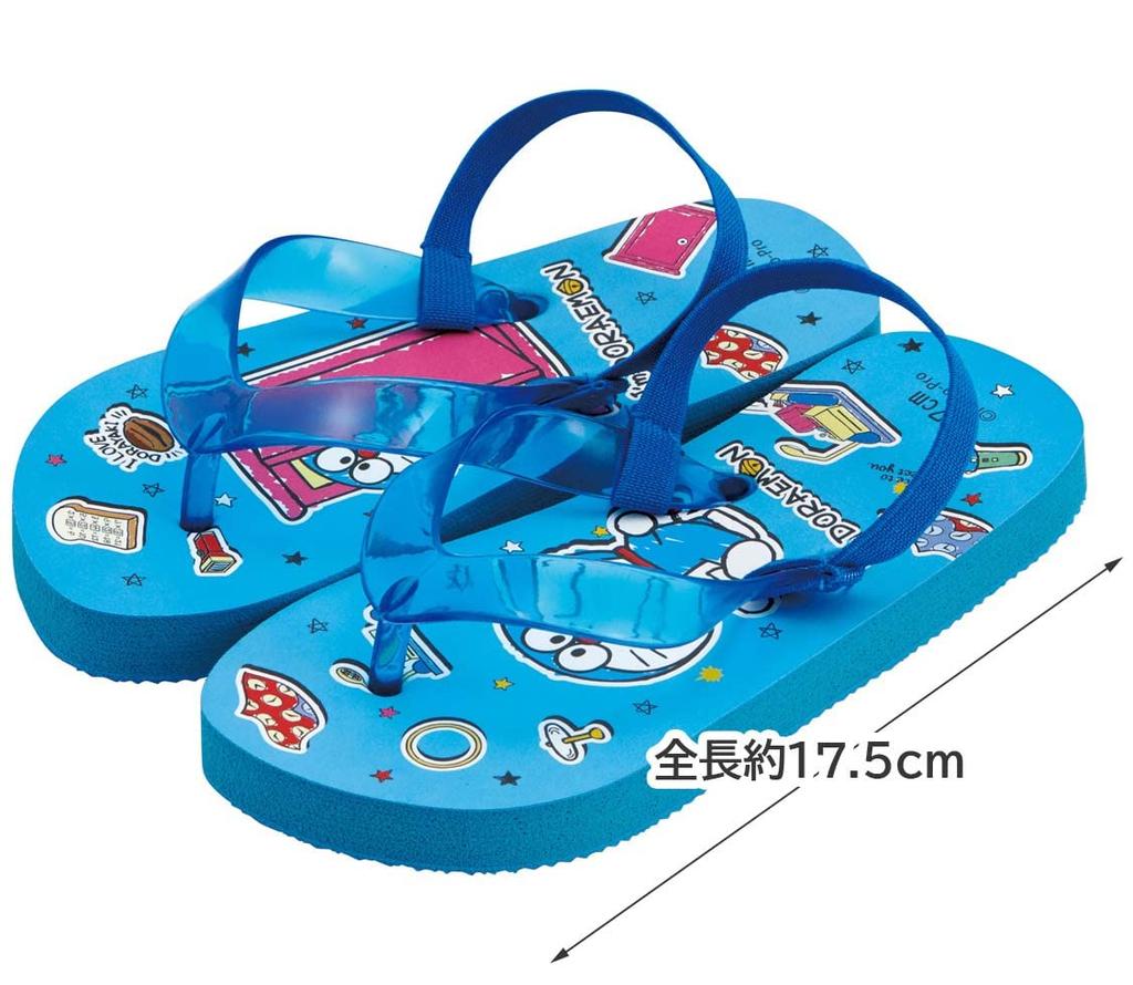 Skater Kids Beach Sandals Doraemon Sticker Sanrio SDBE17-A 17cm