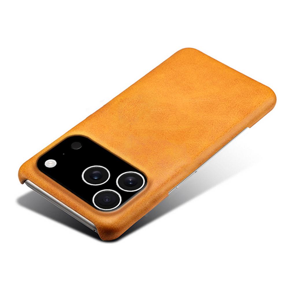 For iPhone 17 Pro Case Calf Texture PU Leather Hard PC Protective Phone Cover