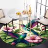 Hummingbird Garden Art Print - Vibrant Floral PosterRound Non-Slip chair mat chair carpet for office Rugs for Office Decor Gift For Valentine's Day Mo
