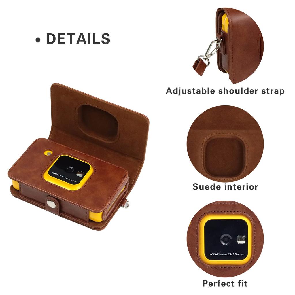 Rieibi C210 Kodak Instant Camera Printer C210 Case C210 Camera Case with Shoulder Strap C210 Instax Case Camera Protective Case Can Operate Buttons