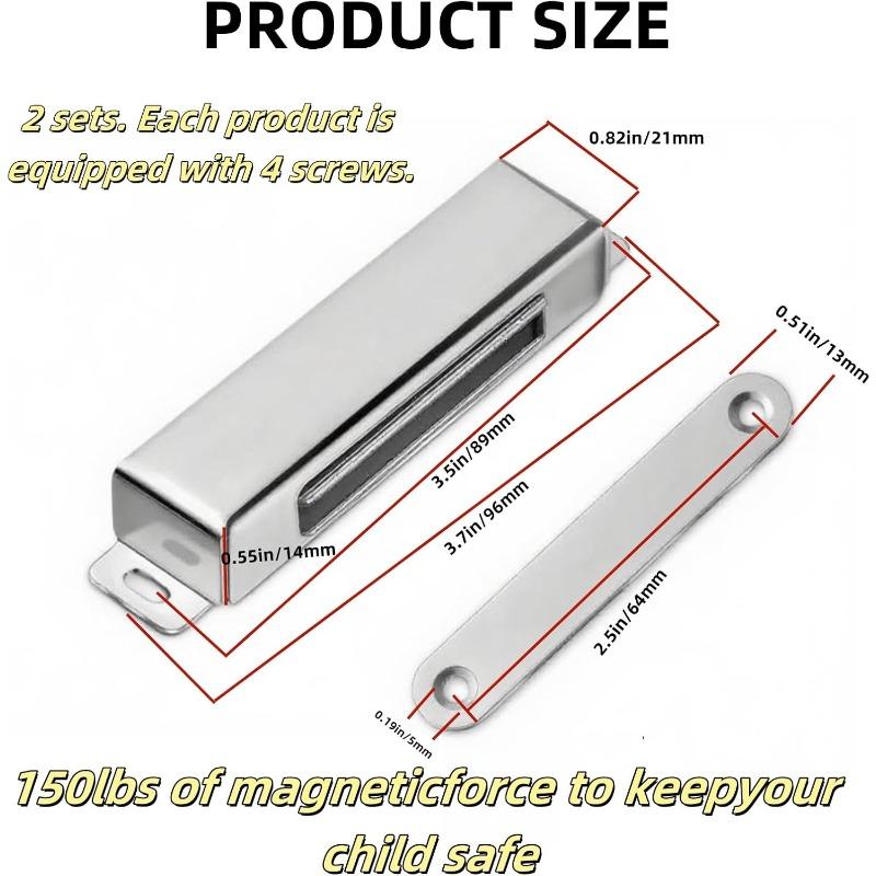 Magnetic Catch Latch Door Lock Heavy Duty Cabinet Magnet Kitchen Latch Catch With Screws Furniture Hardware