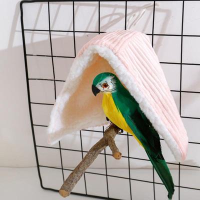 Cozy Parrot Cotton Nest: Windproof Shawl and Warm Hanging Shelter