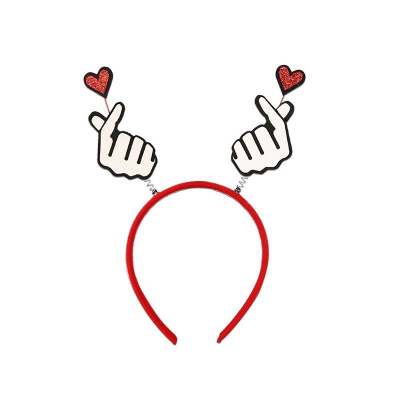 Třpytivá čelenka do vlasů ve tvaru srdce s třpytkami pro dospělé a teenagery, na párty a setkání, pokrývka hlavy, doplněk na Valentýnský festival