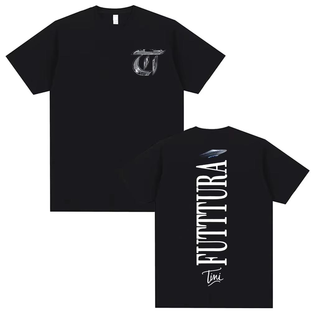 

Singer Tini Stoessel Futtura Album T Shirt Men Women s Clothing Vintage Harajuku T-shirts High Quality Loose Cotton T Shirt S