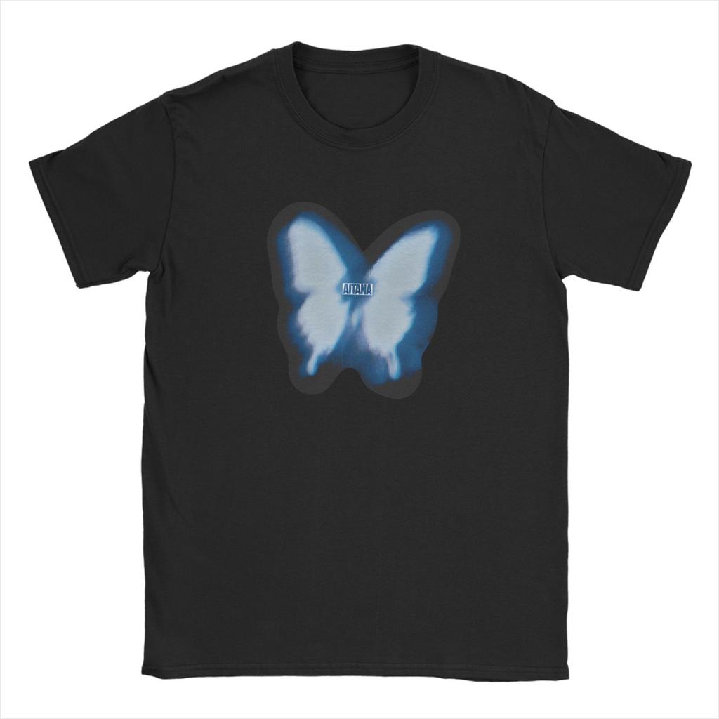 Butterfly Aitana T Shirt Beach  Vintage T Shirts Cotton Hipster Tshirt For Unisex Short Sleeve Print Clothes