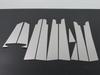 BRIGHTZ Finish Stainless Steel Pillar Panels with Visor for Estima Compatible with Estima Ultra-Mirror 30/40 (PIL-SIL-128), 10-Piece Set, ACR30W,