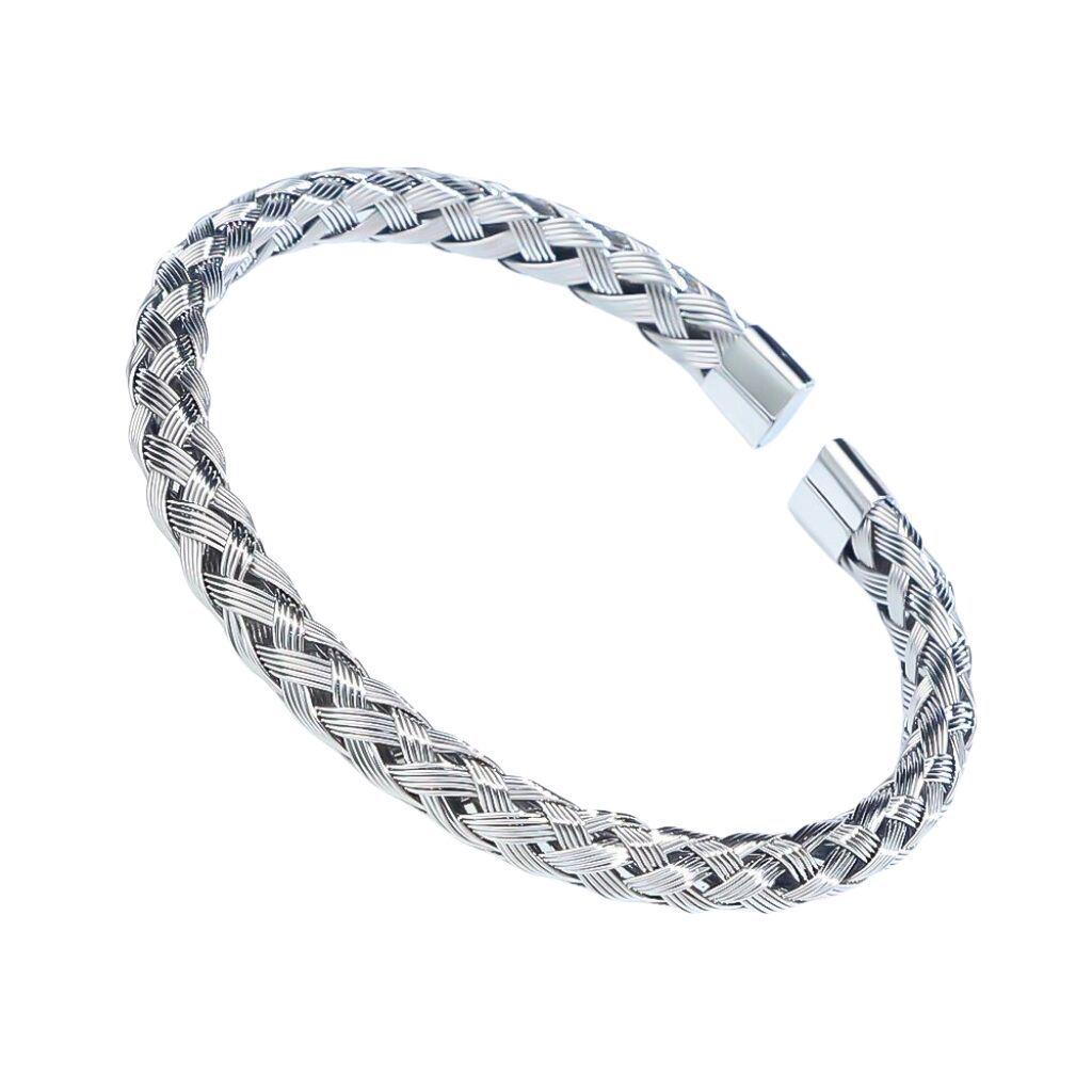 Stainless Steel Women's Woven Fashion Bracelet - Versatile, Non-Fading, Summer Hand Jewelry