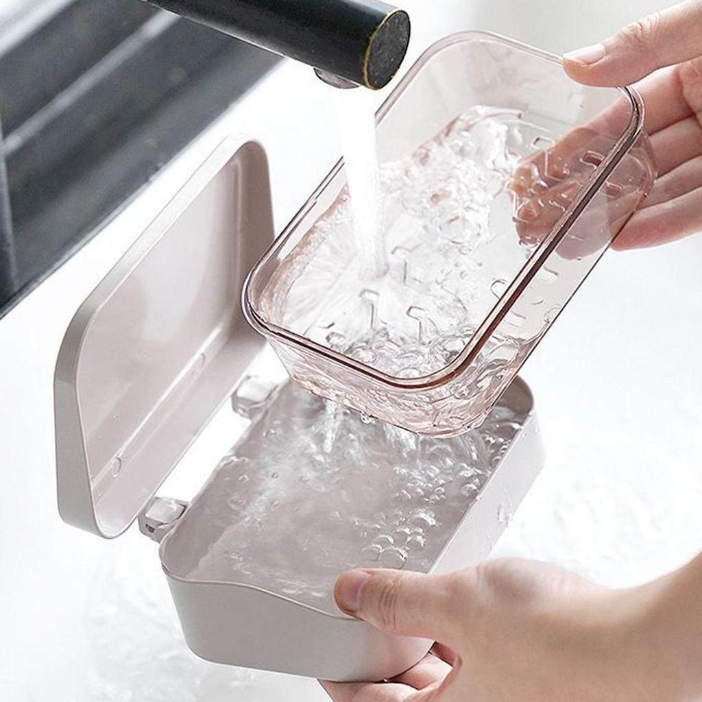 Bathroom Soap Dish With Lid Home Plastic Soap Box Keeps Soap Dry Soap Dish With Drainage Tray Travel Essential Supplies