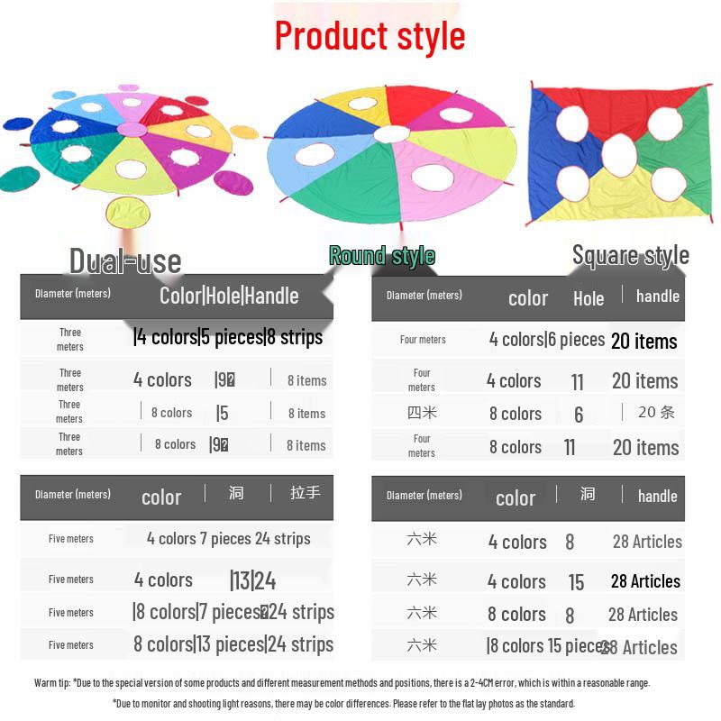 Rainbow Parachute Whack-a-Mole Game: Outdoor Early Education & Parent-Child Activity