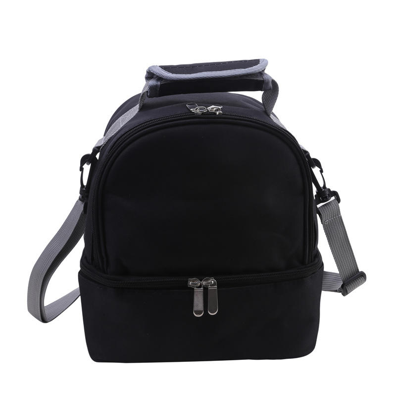 

Fashion Pack Layer Double Insulation Solid Color Large Capacity Mommy Bag Cool Travel Picnic Portable Food Handbag Baby Bags чорний