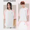 Li-Ning American Style Raglan Color Block Casual Short Sleeve T-Shirt Unisex Tops White Pink YHSU169-3