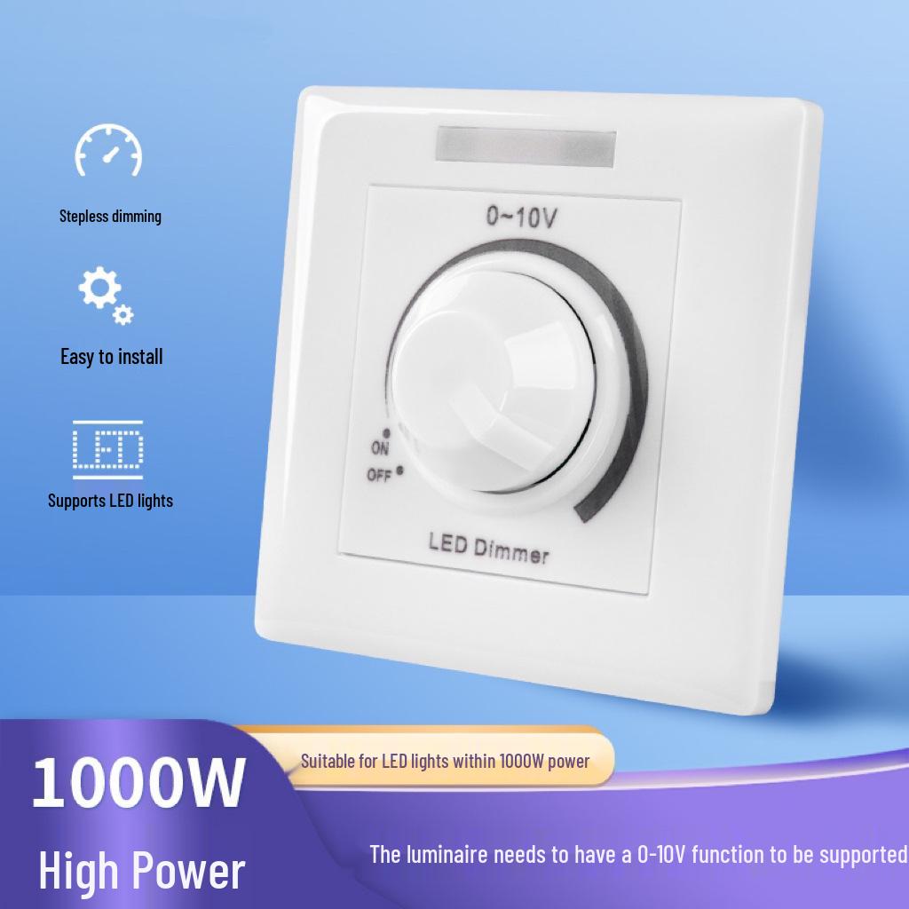 0-10V Stepless Dimmer for Single Color LEDs with Stable, Flicker-Free Operation