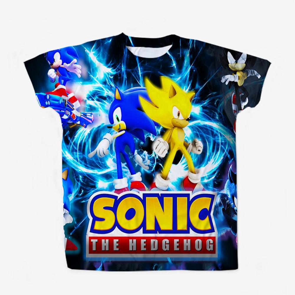 Summer Fun Children s 3D Printed Cartoon Character Short Sleeve Casual Comfortable Round Neck Children L