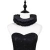 Elizabethan Ruff Collar Detachable Neck Ruff Decorative Collar With Elegant Pearls For Themed Event Stage Dressingup