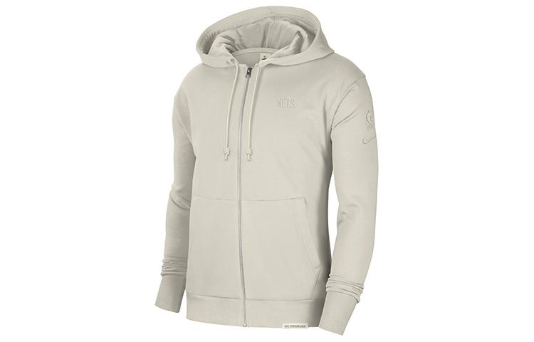 

Nike Sweatshirts Men s Light Bone Hooded Moderate Cardigan CN3135-072 XL