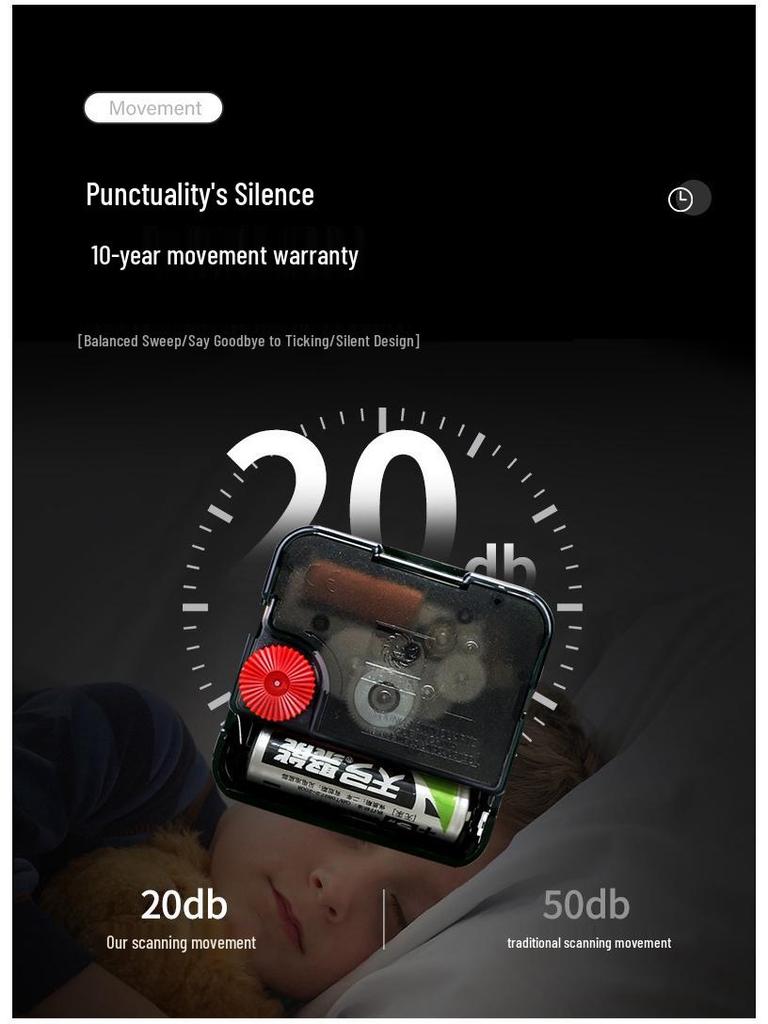 Modern Minimalist Wall Clock for Living Room, Restaurant, or Home Decor