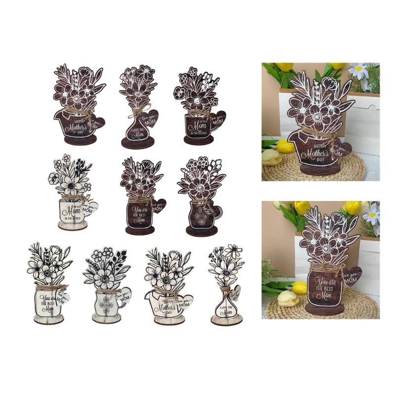 Graviertes Holz Geschenk Muttertag Holzbasteln Tisch Holz Blume Bedeutungsvolles Geschenk für Jubiläen, Geburtstage, Weihnachten