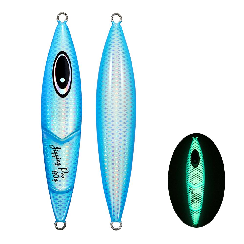 Jigging Pro Cranky Slow Jigging Lure for Kingfish 80g 100g 120g 150g Saltwater Luminous Metal Jig Lure Deep Sea Lure Fishing