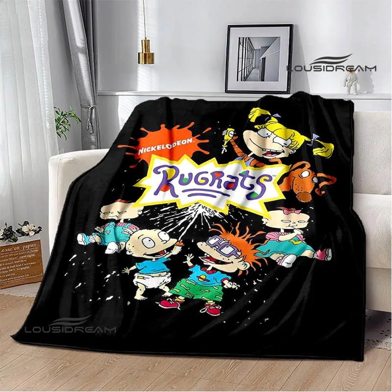 3D Cartoon R-rugrats Blankets Picnic blanket blankets for beds Flange Warm blanket Home travel blanket bed linings birthday gift