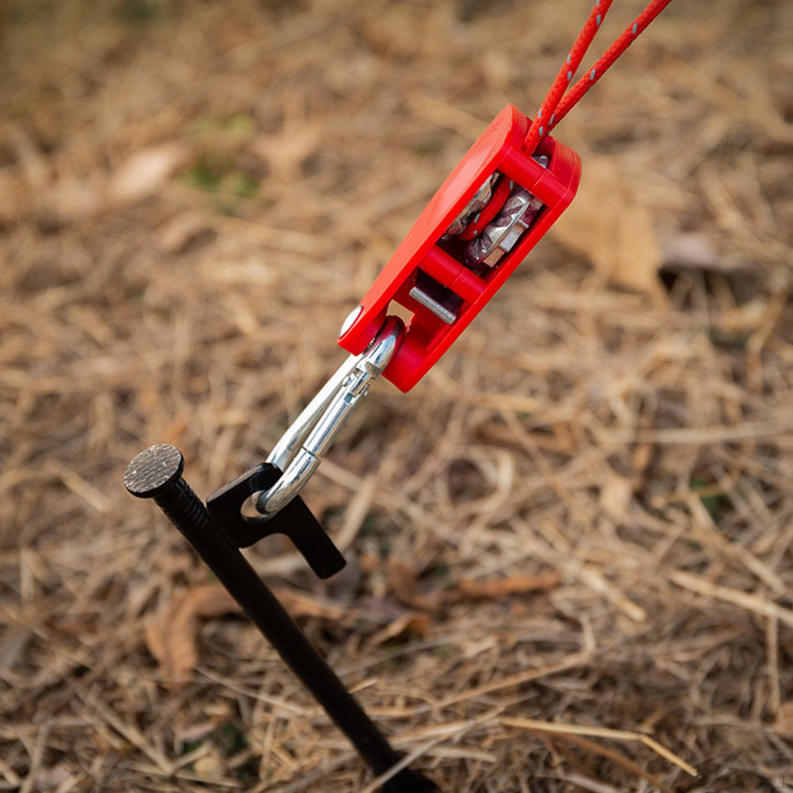 

Heavy Duty Rope Adjuster with Carabiners for Tent And Canopy Black Small