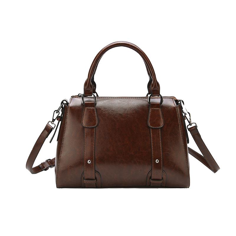 2024 New Women's Genuine Leather Handbag: Stylish Korean Shoulder & Crossbody Bag with Large Capacity