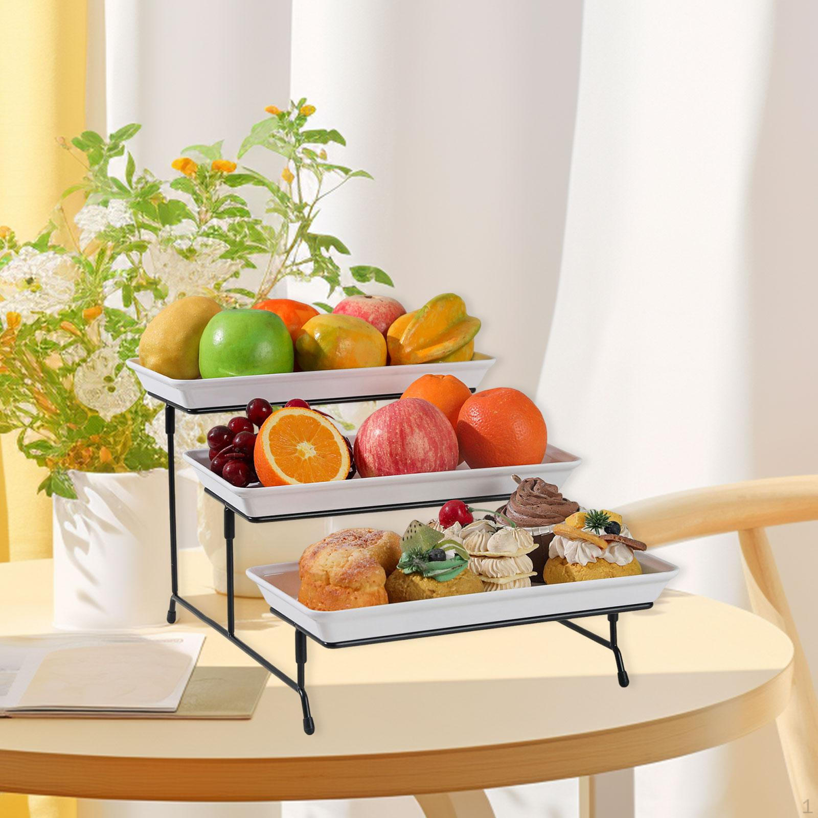 

Подставка для кексов, Подарочный поднос для сервировки, Практичная и высококлассная многофункциональная подставка для фруктов чёрный