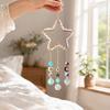 Yousheng Crystals Suncatcher, Hanging Star Sun Catcher with Prisms for Windows, Healing Crystal Wind Chimes Decor for Home, Gift for Christmas
