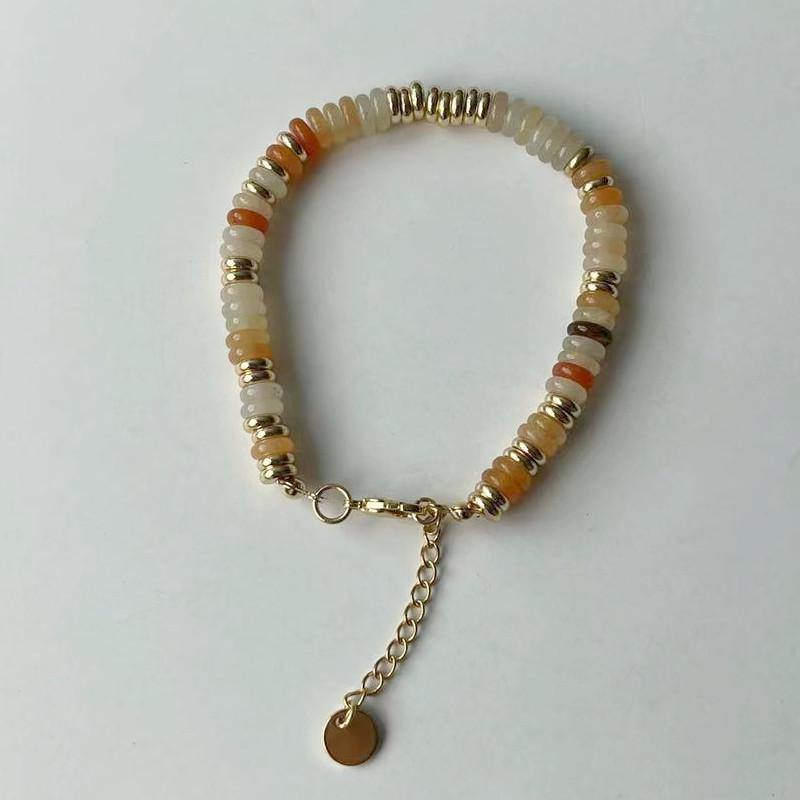 Colorful Semi-Precious Stone Beaded Necklace - Handmade Vintage Clavicle Chain with Optional Multi-Color Design