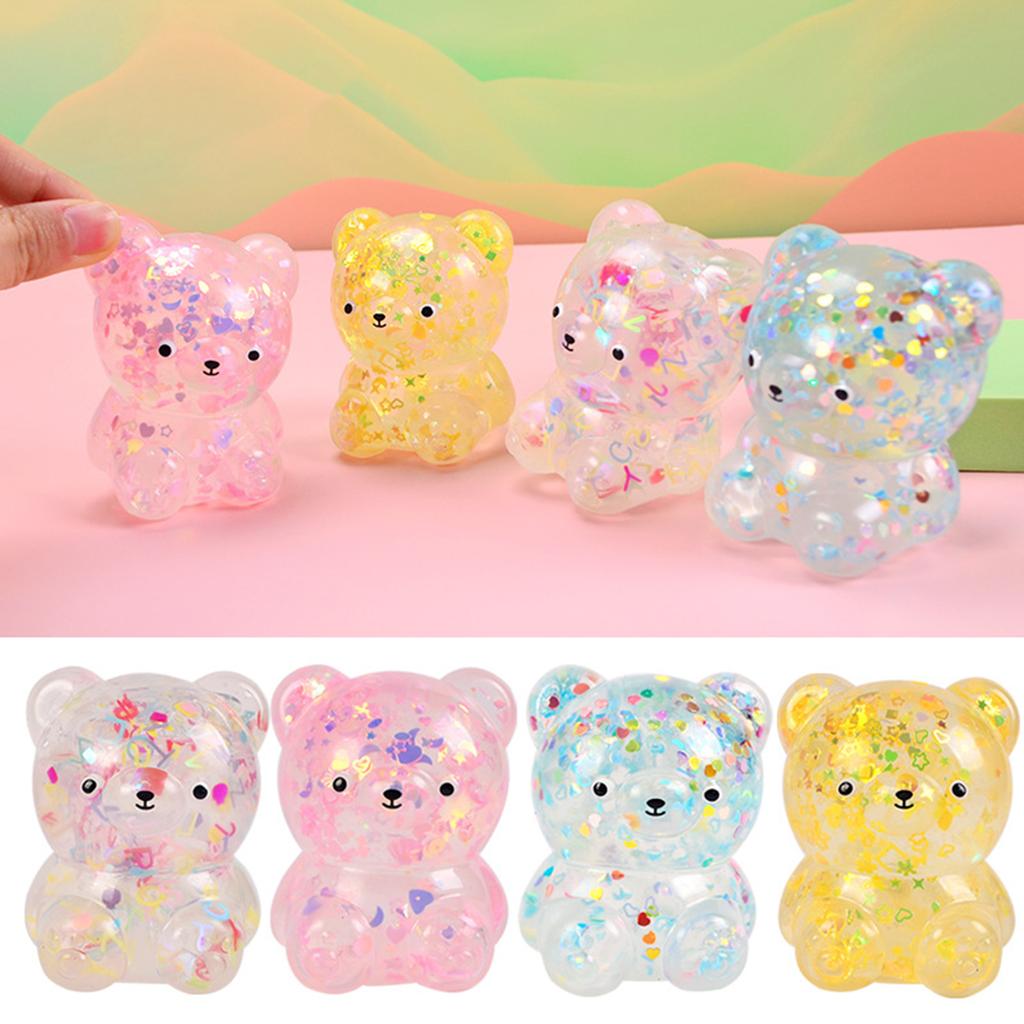 Squeeze Fidgets Toy TPR JellyBear Soft Stress Vent Balls Toy Party Favor Pressure Release Toy ADD Children Gift