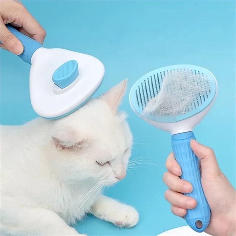 Pet Grooming Brush Comb Dog Self Cleaning Brush Hair Remover for Small Large Dog Cat