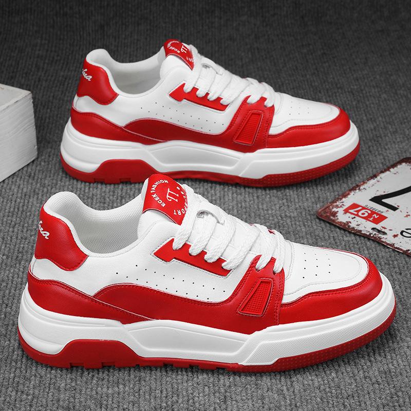 

Men s shoes 2025 new autumn trend versatile board shoes student leisure comfortable Internet celebrity popular sports shoes 44 красный