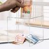 Transparent Acrylic Piggy Bank Compact Saving Pot Coin Jar Daily Use Container Money Supply Change Box 12x12x12cm