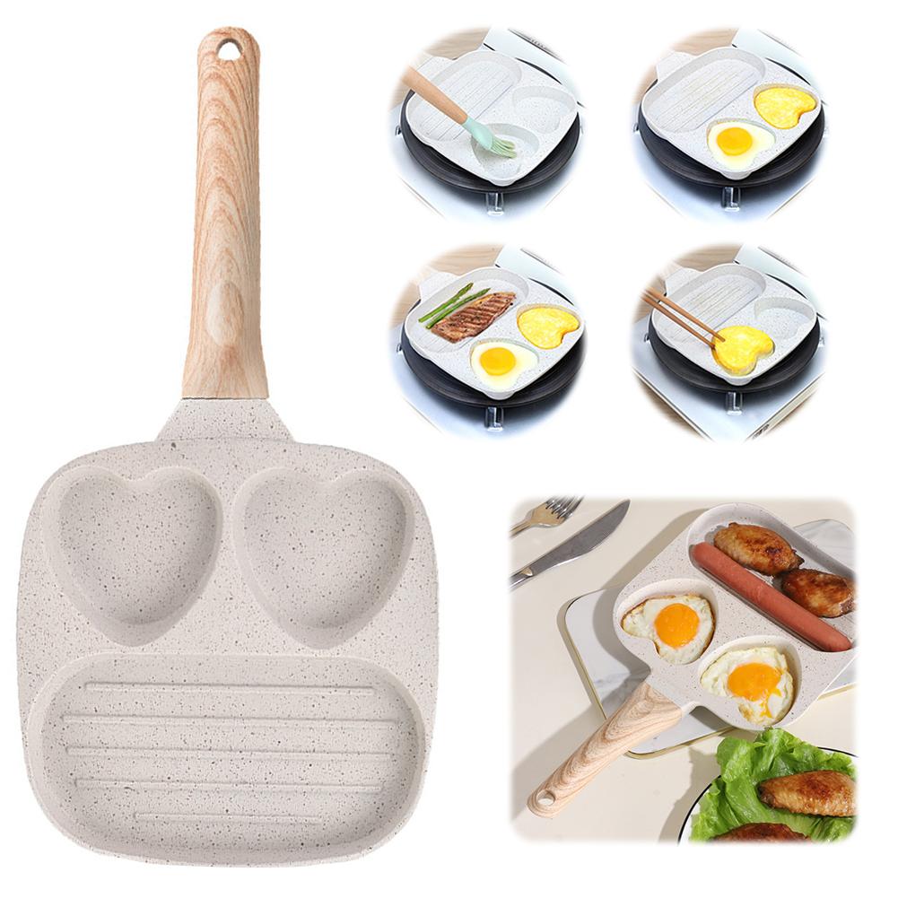 Eggs Frying Pan for Breakfast Pancake Burger Sandwiches Nonstick Easy Clean Pancake Pan Gas Stove & Induction Compatible