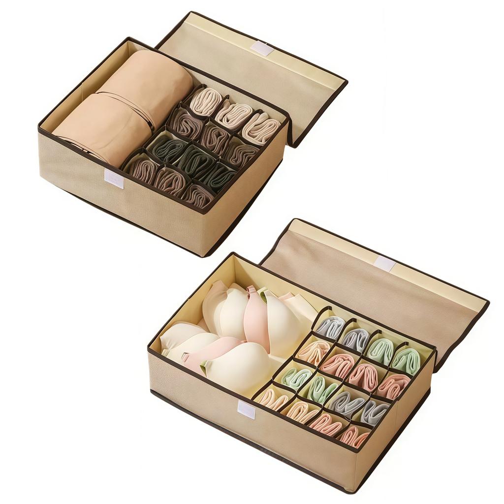 Bedroom Three-in-One Wardrobe Organizer Drawer Style Storage Box for Ties Socks Underwear Lid Dust Proof And Moisture Control