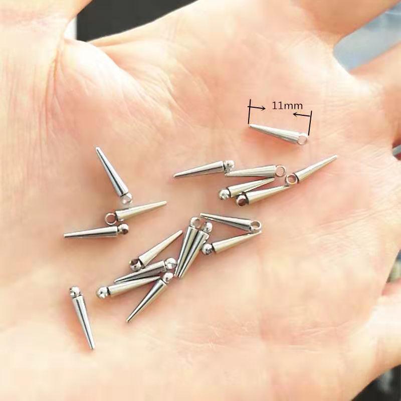 

Titanium & Stainless Steel Tapered Pendant & Earring Set - Handmade DIY Jewelry Accessories