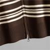 Women's Autumn And Winter Striped Sweater Set Casual Wide Leg Pants  Knitted Two Piece Set  Trendy