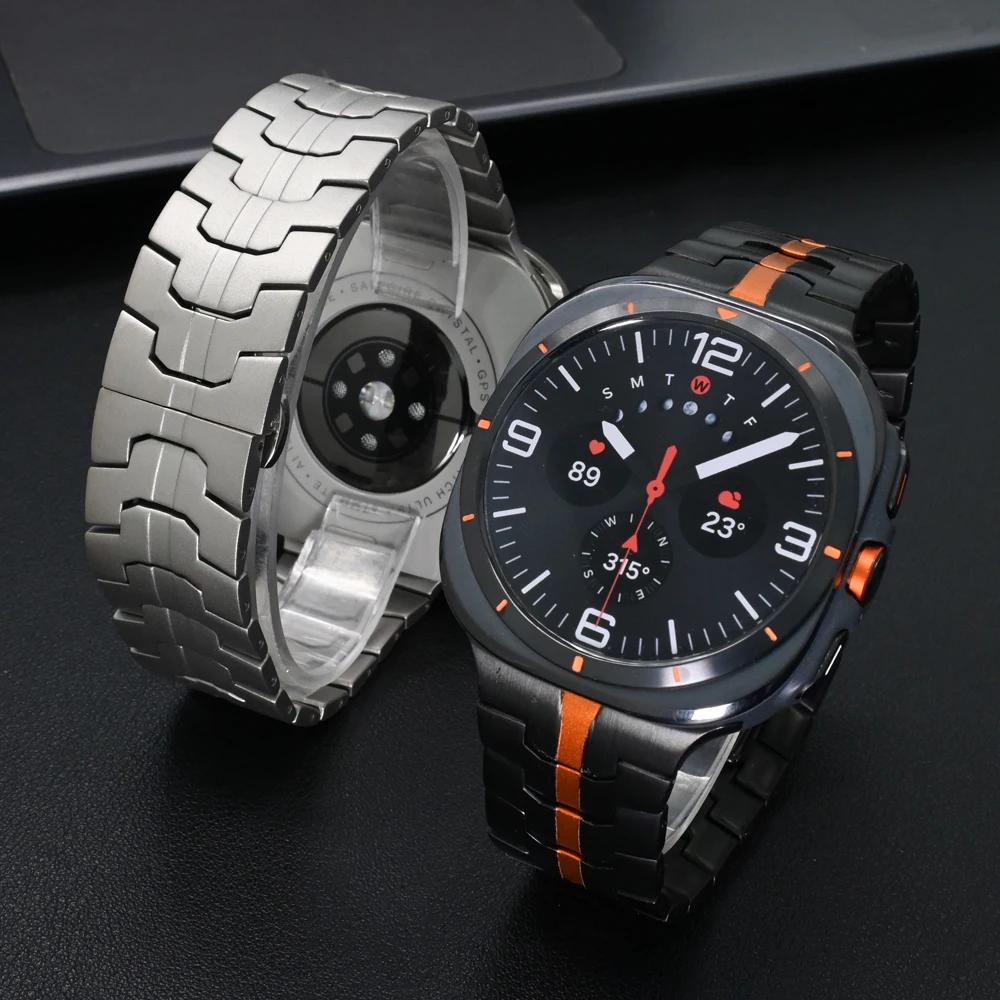 Luxury Men Titanium Bracelet for Samsung Galaxy Ultra Watch 47mm Metal Business Band for SAMSUNG GALAXY ultra 7 47 Straps Correa