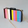 New Trendy Bags Fashion Women Handbags Candy Striped Acrylic Luxury Party Prom Evening Bag Woman Casual Wedding Box Clutch Purse