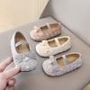 Girls Mary Janes for Party Wedding Shows Bow Sequined Rhinestones Shallow Children Fashion Versatile Soft Kids Casual Shoes