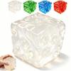 Transparent Filling Cheese Pinch Toy Slow Rebound Cheese Squeeze Fidget Toy  Stress Relief