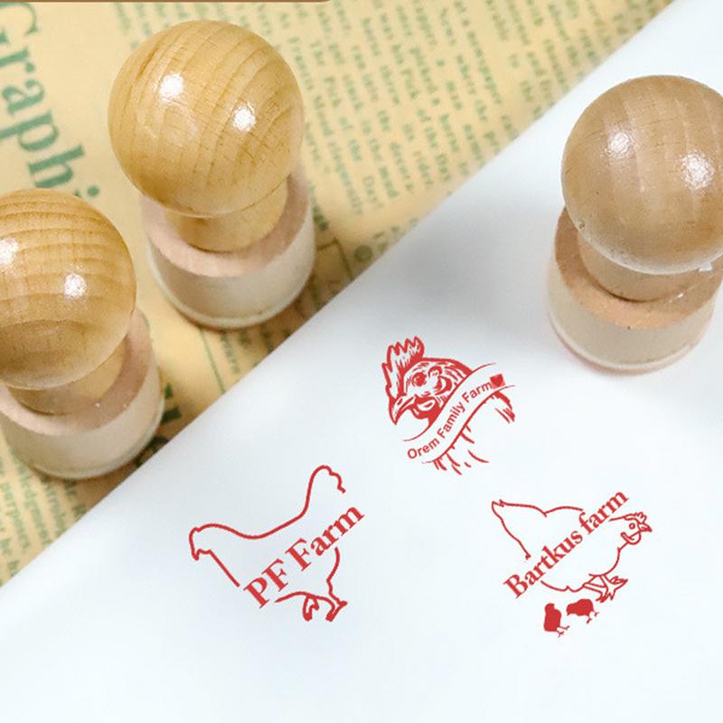 Egg Stamper Rubber Stamper Farm Egg Labels Multi-Functional Fresh Egg Markers Exquisite Egg Marking Inking Stamp for Clay Paper